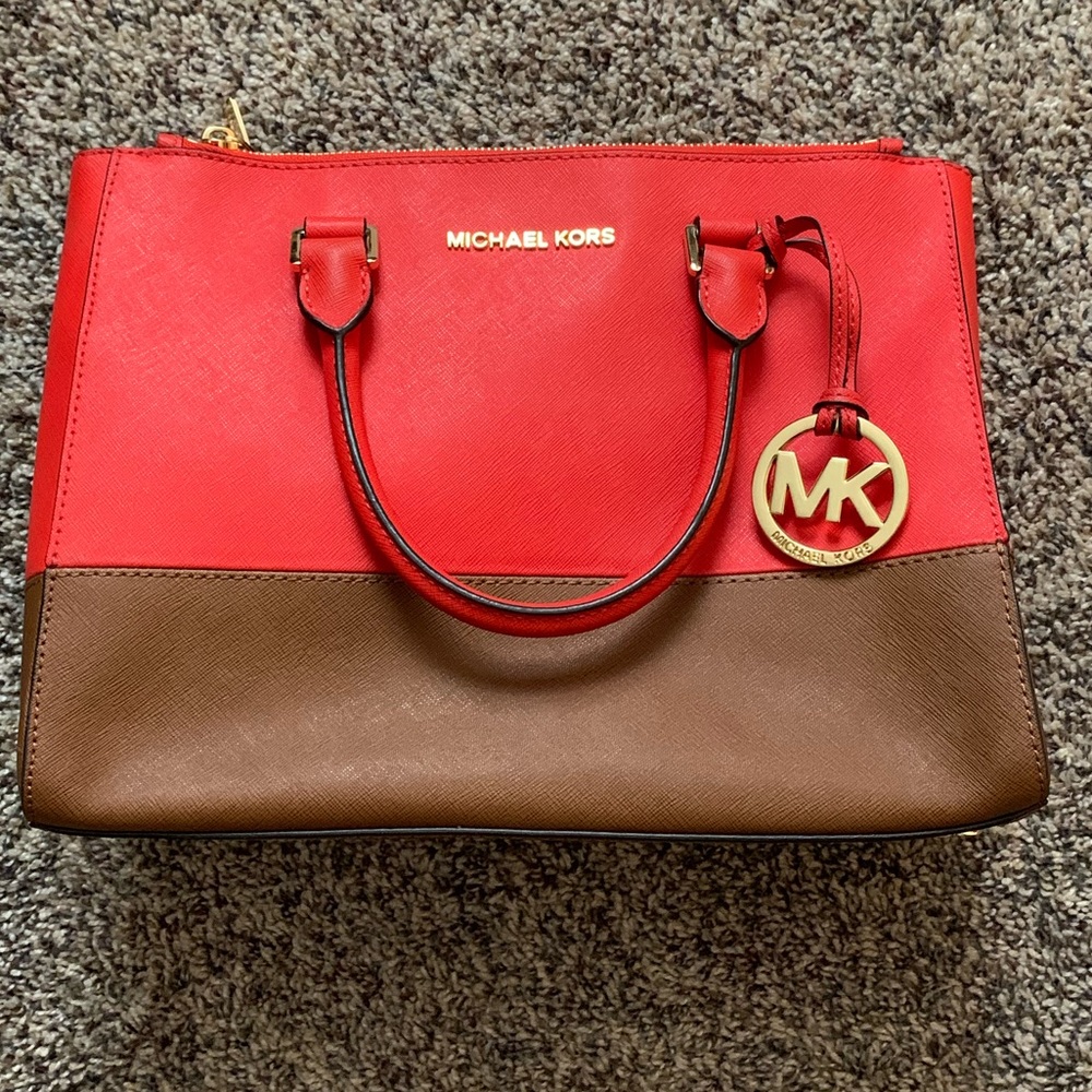 Michael Kors Limited Edition Medium Saffiano Leather Bag Two Tone